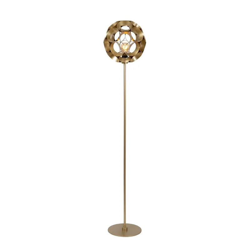 Lucide HANNELORE Vloerlamp - Mat Goud / Messing Veilige Betaling