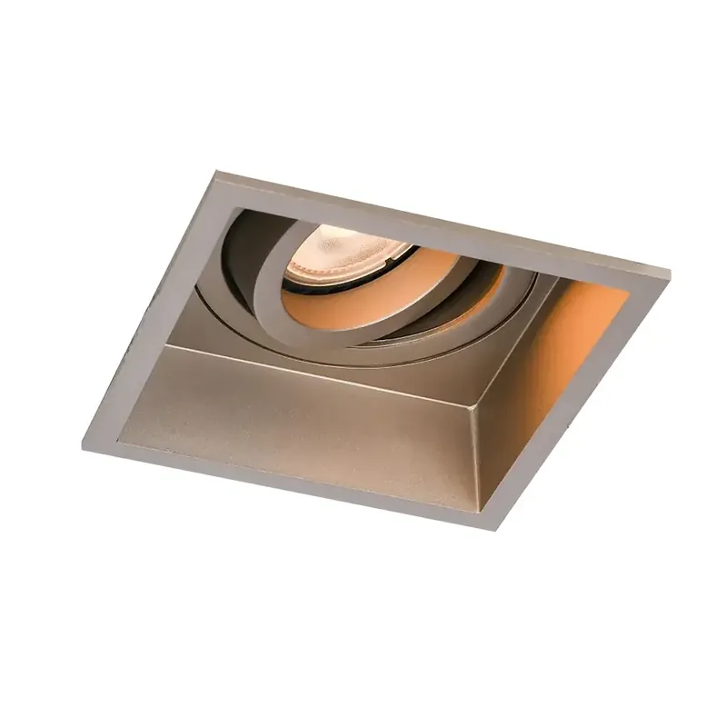 Flitsaanbieding Artdelight Inbouwspot Rex vierkant 9,2 cm champagne