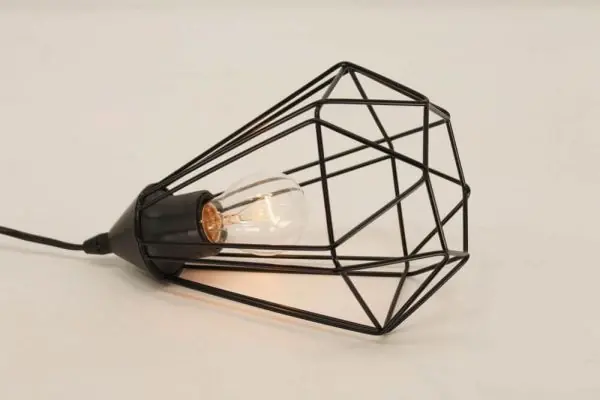 Vintage tafellamp LURDES | Zwart 17 cm Seizoensaanbieding
