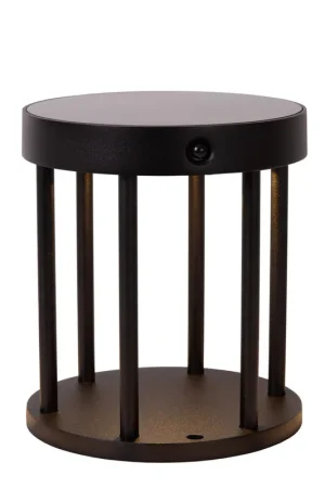 Aanbieding Lucide JACKSON - Sokkellamp - Zonne-energie - Ø 16 cm - LED Dimb. - 1x2W 3000K - IP54 - Beweging & dag/nacht sensor - Zwart