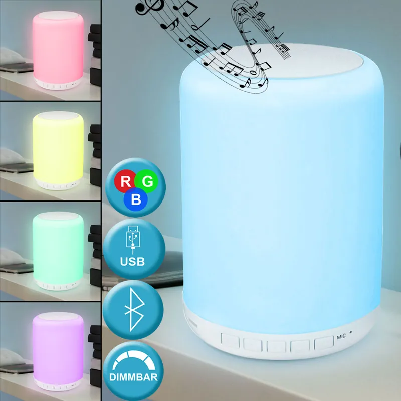 RGB LED touch tafellamp, luidspreker, microfoon VT-1043 Populair