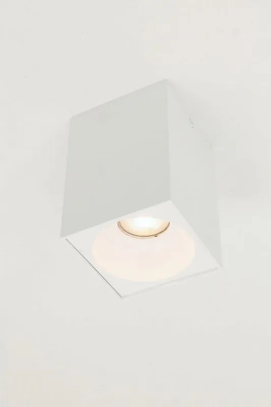 Plafondlamp / Opbouwspot ZUMA DEEP 1-lichts vierkant | Wit Hete Deal