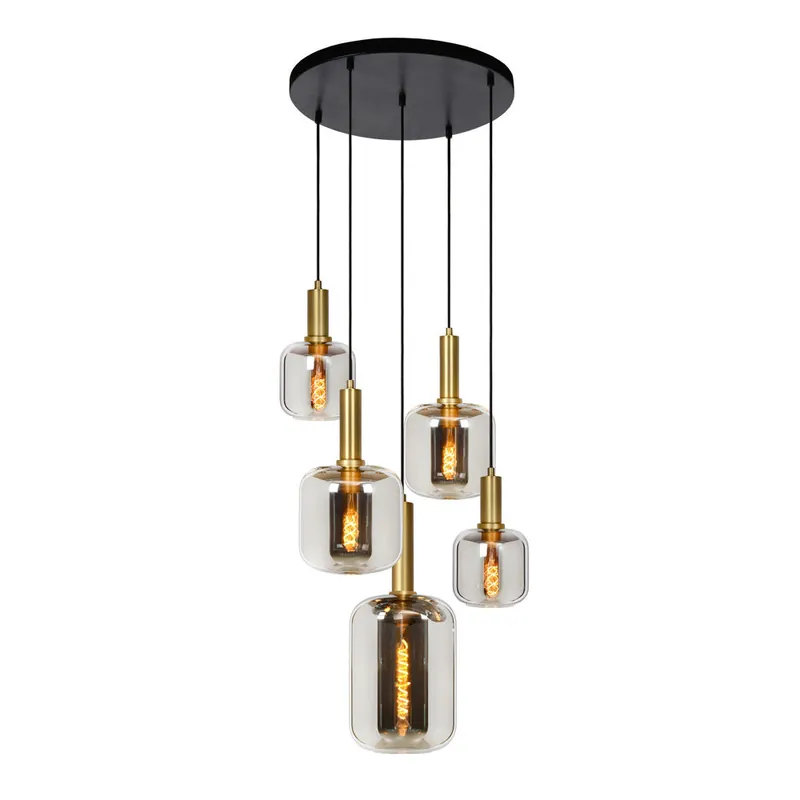 Shop Nu Lucide JOANET - Hanglamp - Ø 66 cm - 5xE27 - Fumé