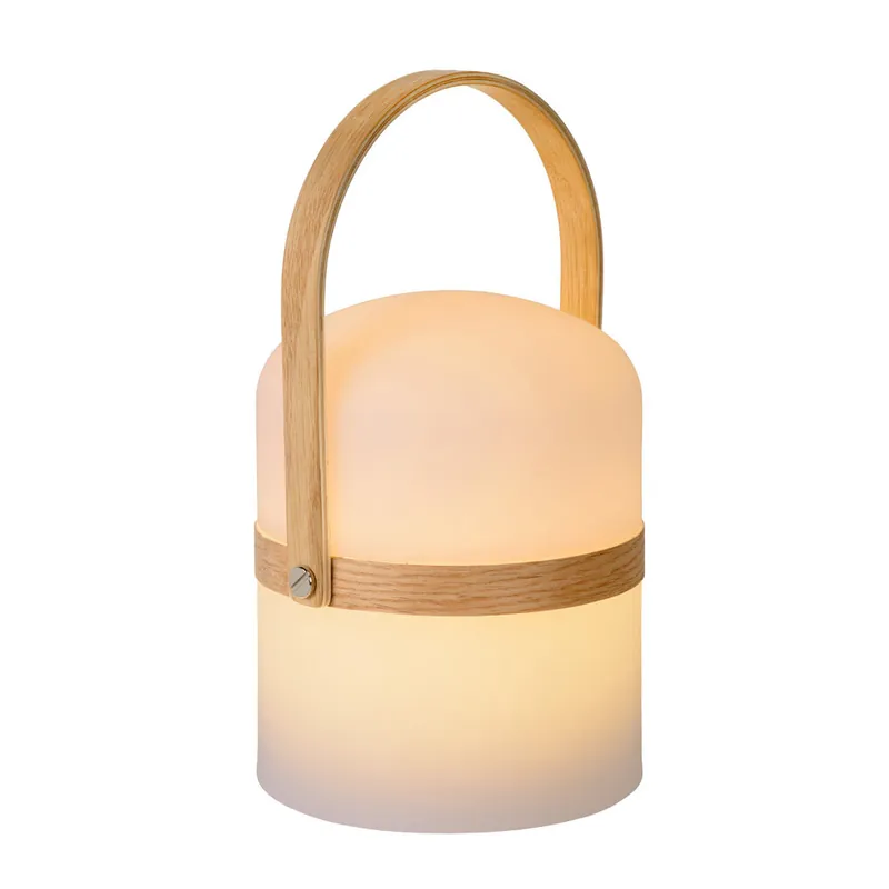 Koopje Lucide JOE - Oplaadbare Tafellamp Binnen/Buiten - Accu/Batterij - Ø 14,5 cm - LED Dimb. - 1x3W 3000K - IP44 - Wit