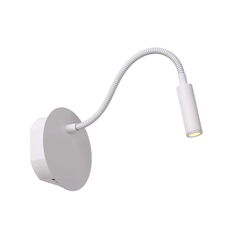 Veilige Betaling Lucide JOLIJN - Oplaadbare Bedlamp / Wandlamp - Accu/Batterij - Ø 11 cm - LED - 1x2W 3000K - Magnetisch - Wit