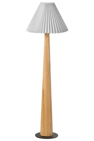 ALIGIDE - Staande lamp - Naturel - Rubberhout Weekendaanbieding