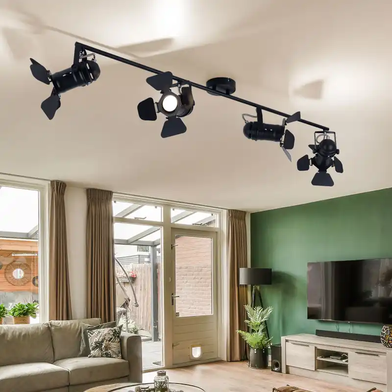 Verstelbare plafondlamp, spots, zwart, L 125 cm Koop Vandaag
