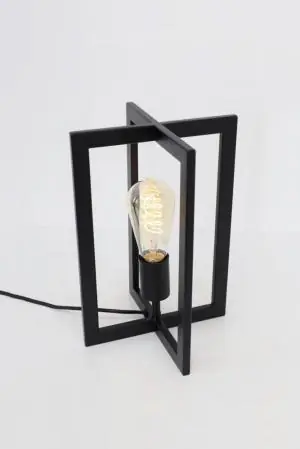 Beste Prijs Moderne tafellamp MACE RECTANGLE 30 cm | Zwart