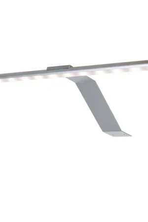 LED-spiegellamp, wandlamp, metaal, zilverkleurig, B 32 cm Gratis Retour
