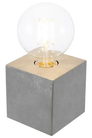 Tafellamp, woonkamer, schakelaar, cementlook, H 10 cm Snelle Levering