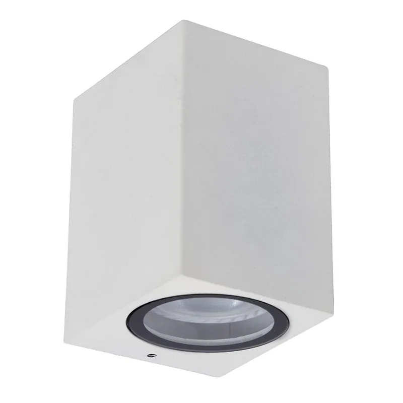 Rechthoekige buitenlamp downlighter mat wit Weekendaanbieding