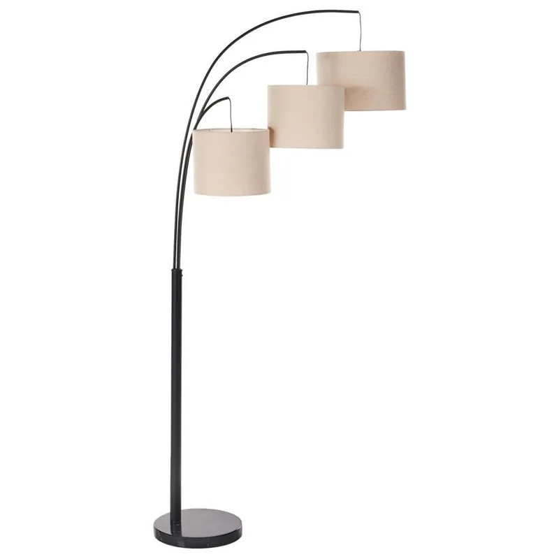 CARONI - Staande lamp - Beige/Zwart - Metaal Koop Vandaag