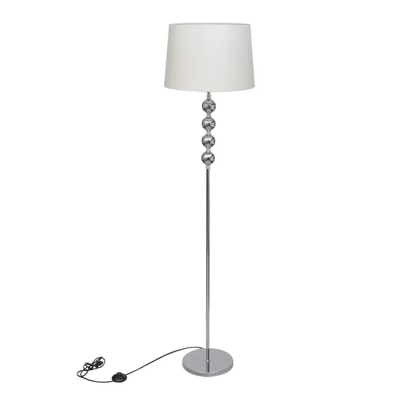 Koop Online vidaXL - Vloerlamp - Wit - Chrome