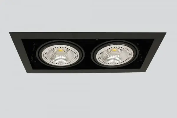 Koop Vandaag Vierkante inbouwspot AR111 DOUBLE XL met zwarte rand