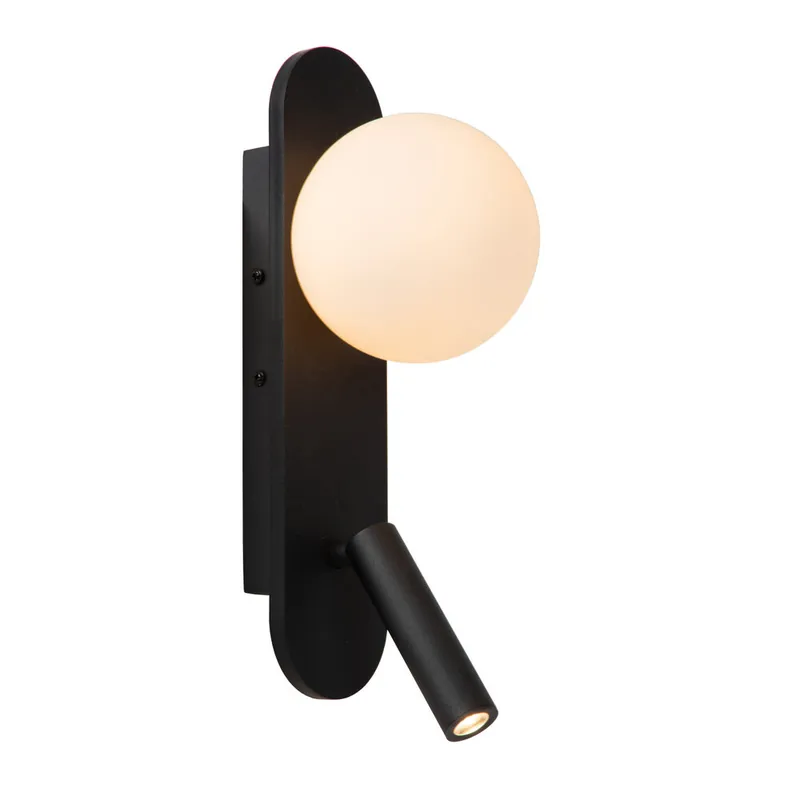 Populair Lucide KELLY - Bedlamp / Wandlamp - LED - 1x3,5W 3000K - Zwart