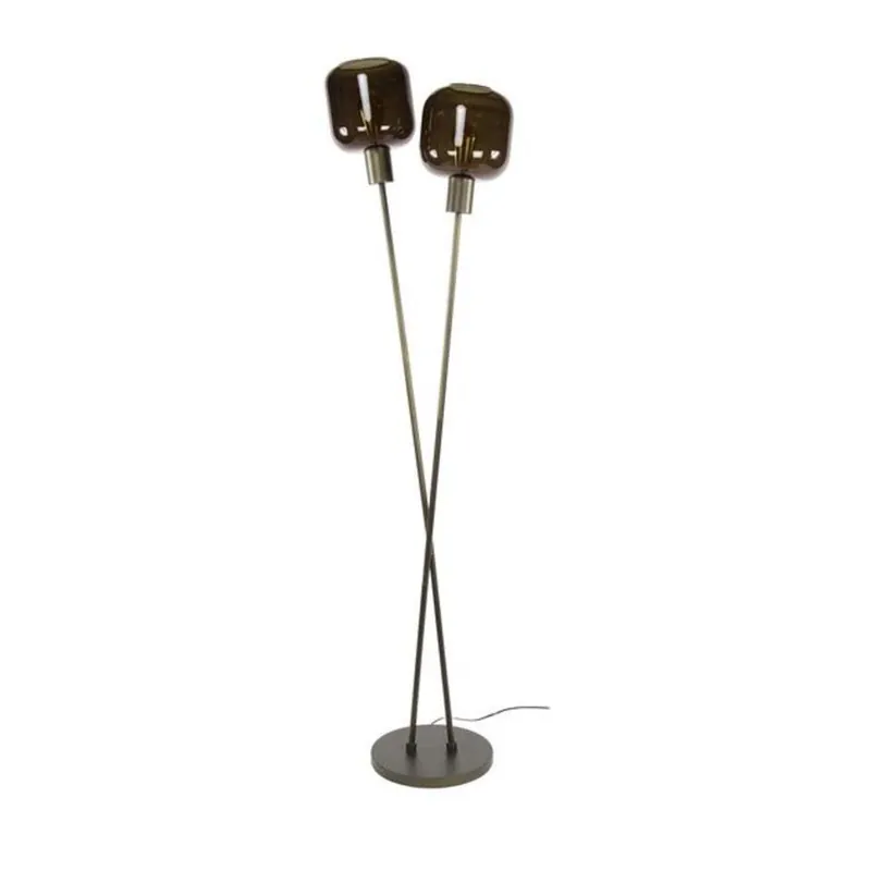 Hoyz Collection - Vloerlamp Bronza 2-lichts - Sienna Brown Lage Kosten