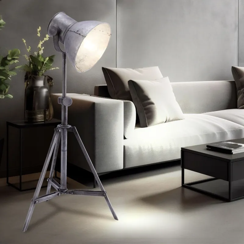 Staande lamp, driepoot, in hoogte verstelbaar, flexibel, H 88cm Fabrieksprijs