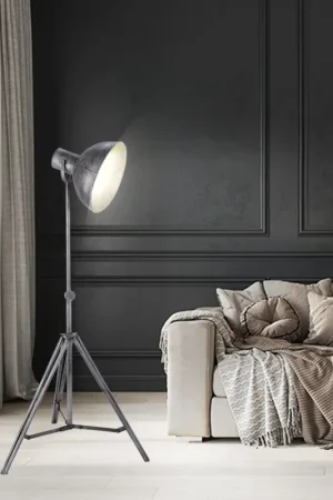 Beste Prijs Driepoot vloerlamp, ijzer, in hoogte verstelbaar, verplaatsbare spot