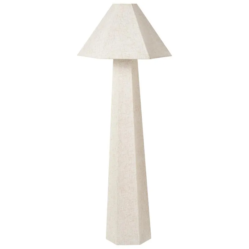 DEMBI - Staande lamp - Lichtbeige - Stof Exclusieve Aanbieding