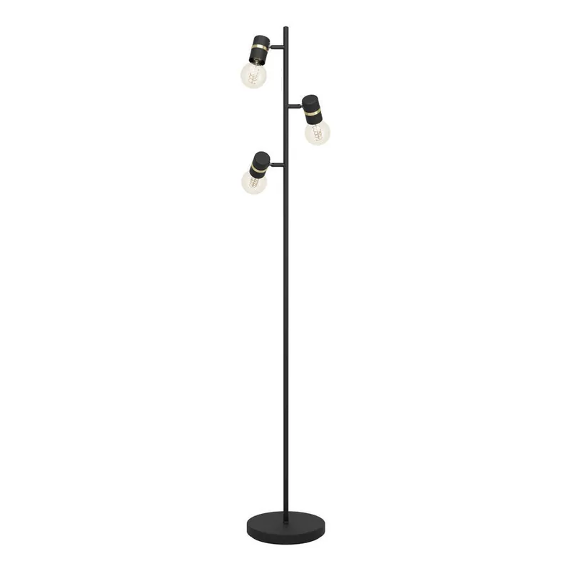 EGLO Lurone Vloerlamp - E27 - 160 cm - Zwart/Koper Gratis Retour