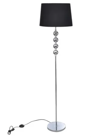Aanbieding vidaXL - Vloerlamp - Zwart - Chrome