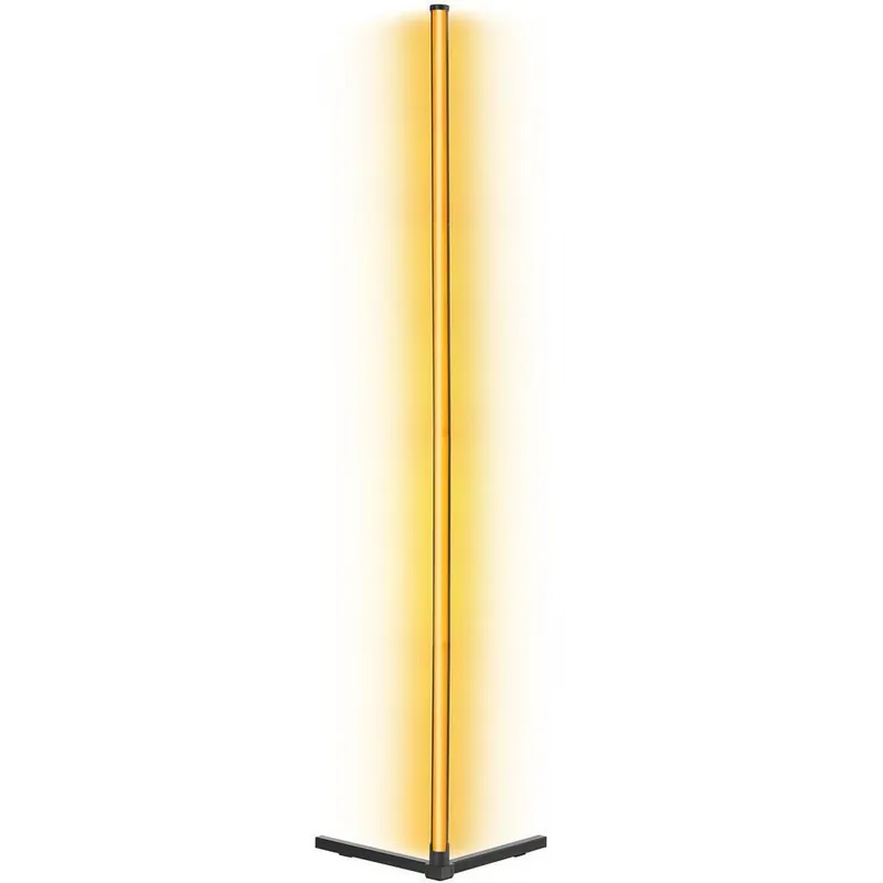 tectake LED-vloerlamp Spectra, 16 miljoen kleuren, 200+ lichtmodi, Zwart / Wit Voordeelprijs