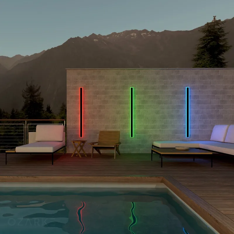 Groots RGB Lineaire Minimalistische Buitenmuurlamp Laatste Kans
