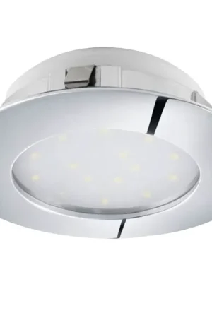Veilige Betaling LED plafondinbouwspot, chroom, rond, 10,2 cm
