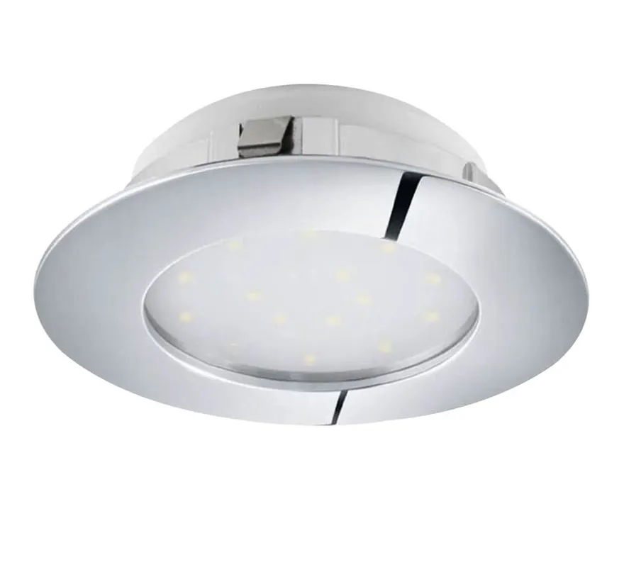 Veilige Betaling LED plafondinbouwspot, chroom, rond, 10,2 cm