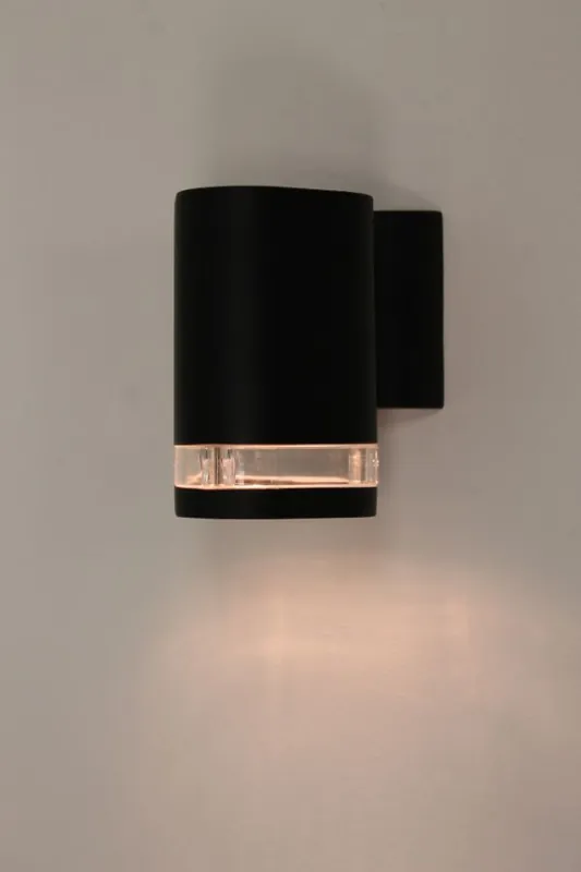 Op = Op Buitenlamp / Wandlamp Rigina met onderverlichting | Zwart