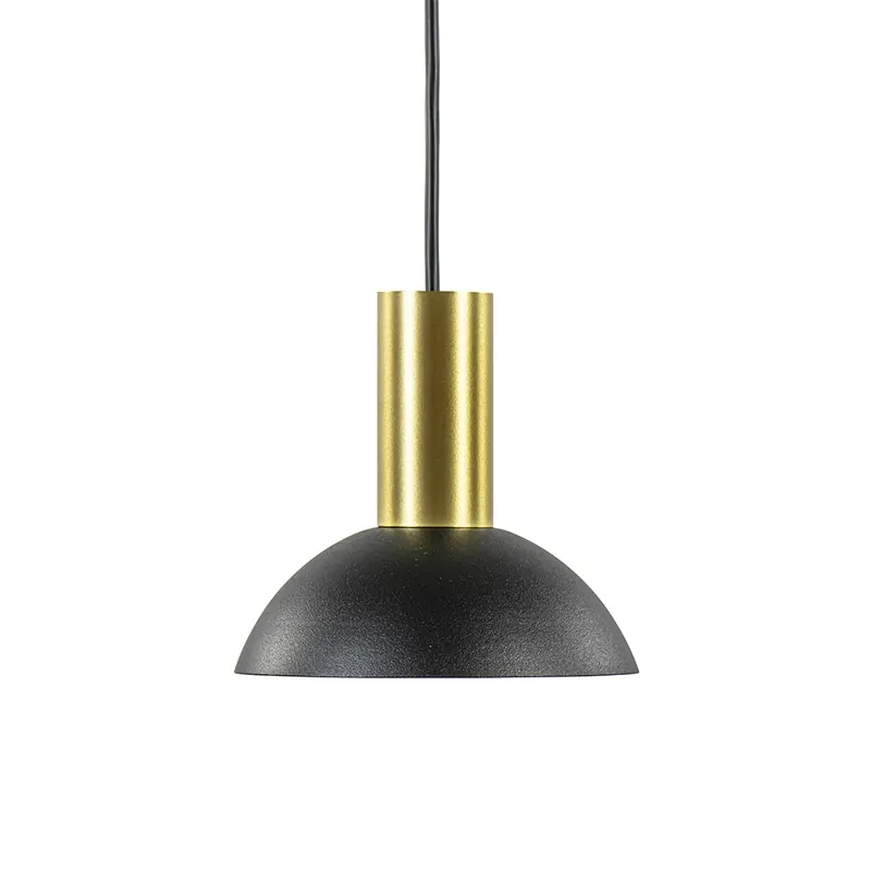Alleen Vandaag Ronde hanglamp zwart met brons klein