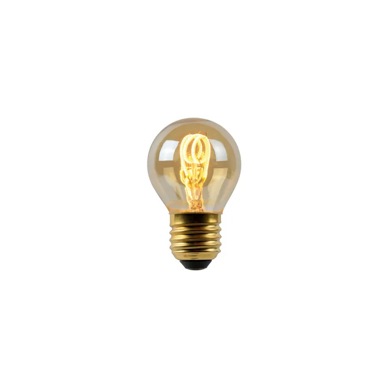 Koopje Lucide G45 - Filament lamp - Ø 4,5 cm - LED Dimb. - E27 - 1x3W 2200K - Amber