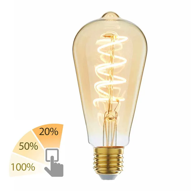 Speciale Aanbieding Highlight Lamp LED ST64 3 standen 6W 260LM 2200K Amber