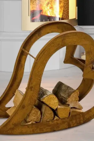 Brandhoutrek, liggend hart, roestkleurig, H 57 cm Beste Prijs