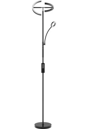 Dagaanbieding tectake Vloerlamp Auralis LED 20W, leeslamp, dimbaar, Zwart