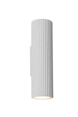 Artdelight Wandlamp Brest - 2 lichts - wit - 7x25 cm Actieprijs