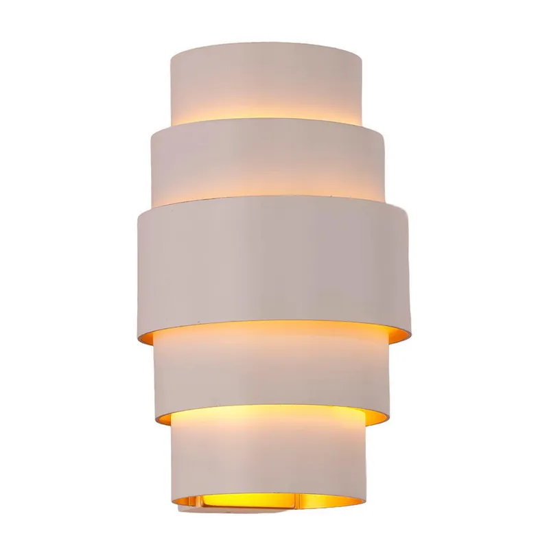 Artdelight Wandlamp Rolls - 2 lichts - wit goud - 13x22 cm Op = Op