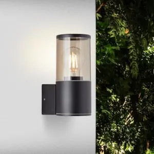 Wandlamp SERVIO 1-lichts | Zwart smoke Hoge Kwaliteit