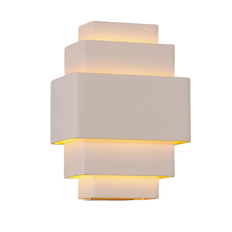 Artdelight Wandlamp Layers - 3 lichts - wit goud - 12x28 cm Direct Verzonden