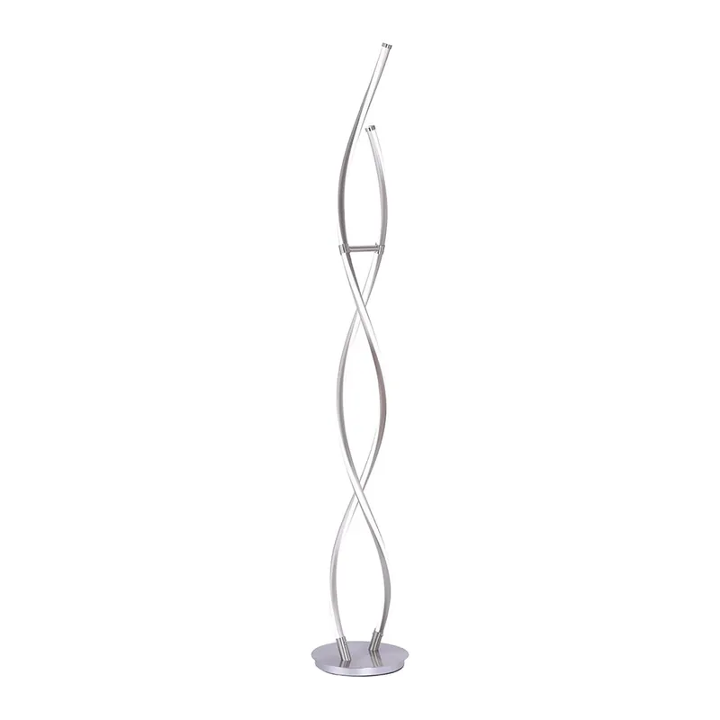 Smart vloerlamp spiraal 2-lichts nikkel Gratis Verzending