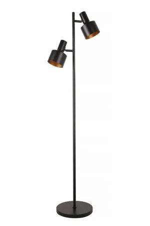 Artdelight Vloerlamp Twinkle - 2 lichts - zwart - 28x150 cm Weekendaanbieding