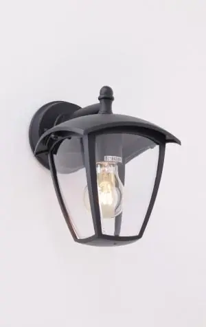Premium Buitenlamp BRICK DOWN wand omlaag | Zwart IP44