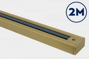 Losse 1-fase spanningsrail LUNA | Brons 2 meter Premium