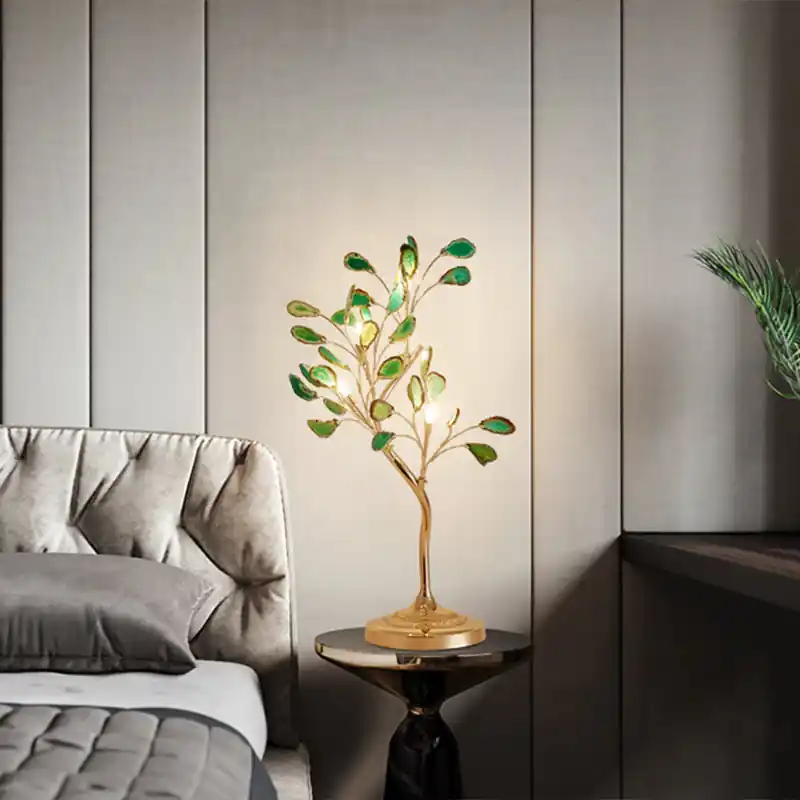 Fabrieksprijs Boomlevertafel Lamp - Moderne Art Deco Nachtkastje Lamp met Goudbasis en 4-Licht Ontwerp