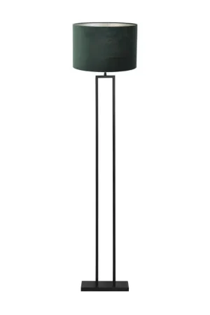 Alleen Vandaag Vloerlamp Shiva/Velours - Zwart/Donkergroen - Ø40x170cm