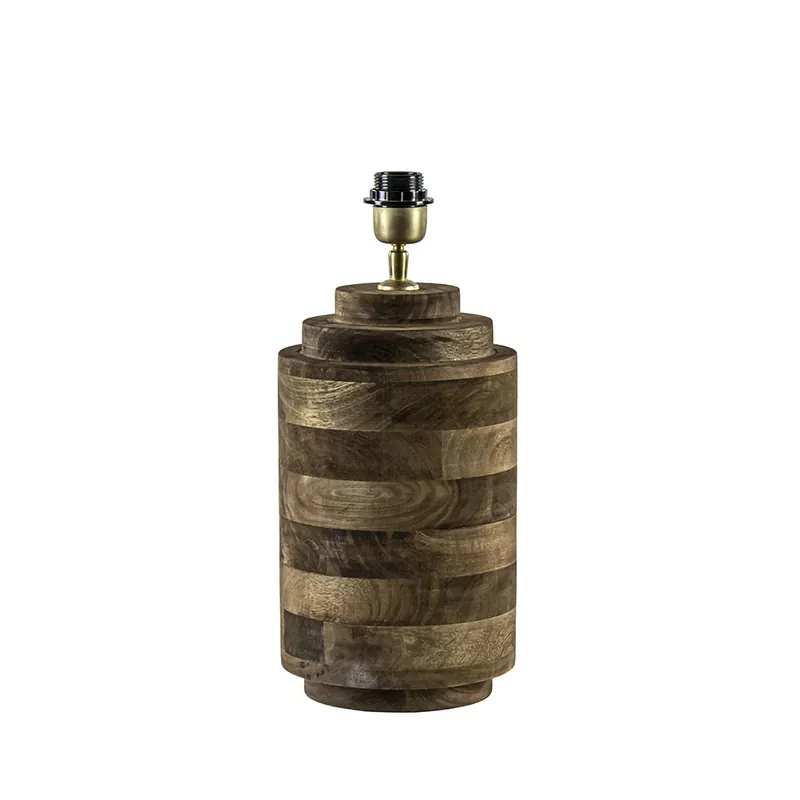Tafellamp voet Racco donkerbruin hout excl.kap L&L Populair