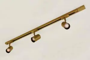 LUNA railset spanningsrail 1 meter + 3 spots CILINDRO | Brons Aanbieding