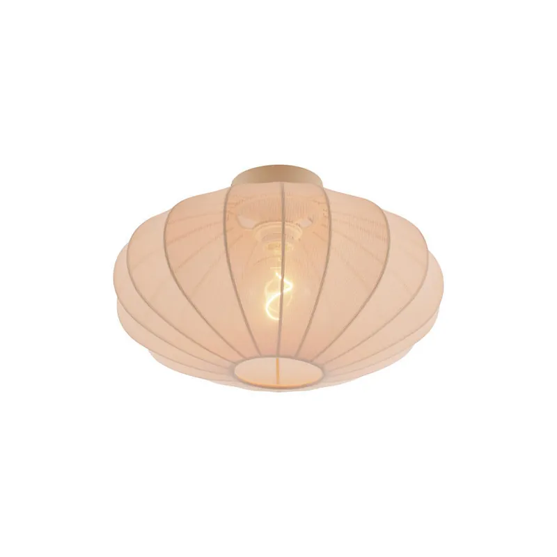 Qazqa plafondlamp bida beige e27 Meest Verkocht