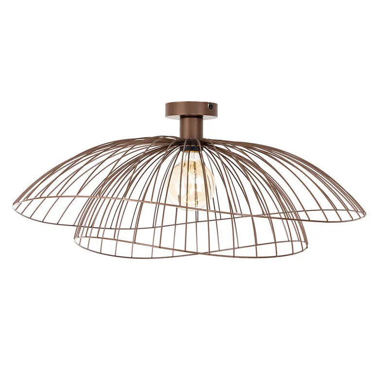 Hoge Kwaliteit Qazqa plafondlamp pua bronskleurig e27