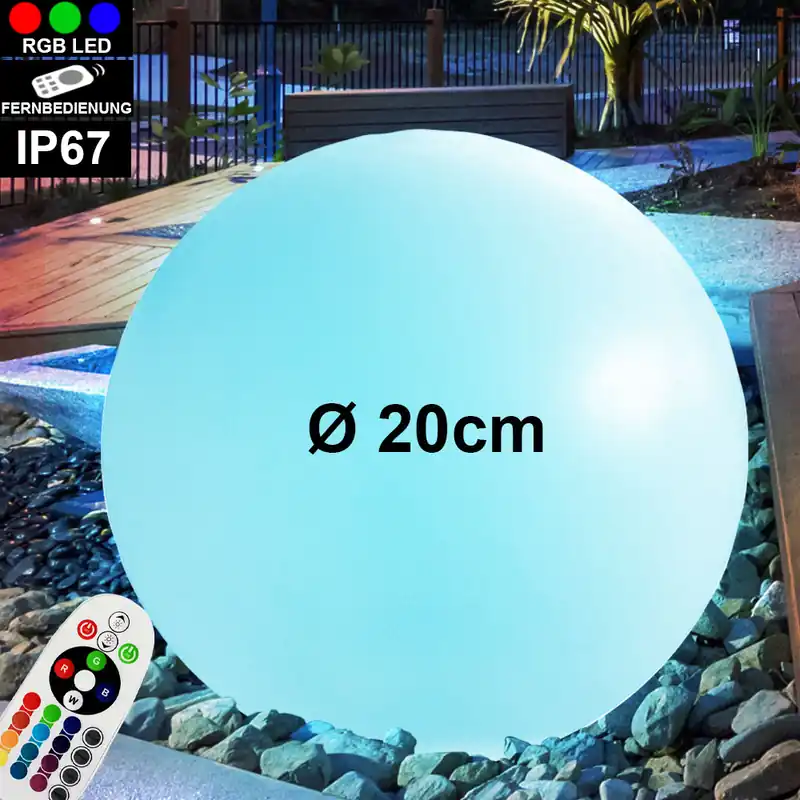 RGB LED-buitenlamp, bolvormig ontwerp, afstandsbediening, VT-7801 Hoge Kwaliteit